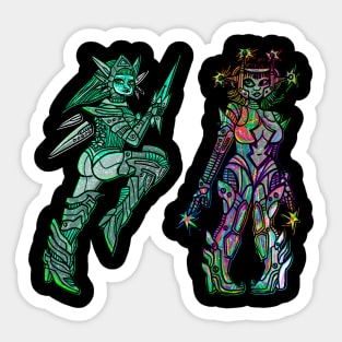 Robo ladies Sticker